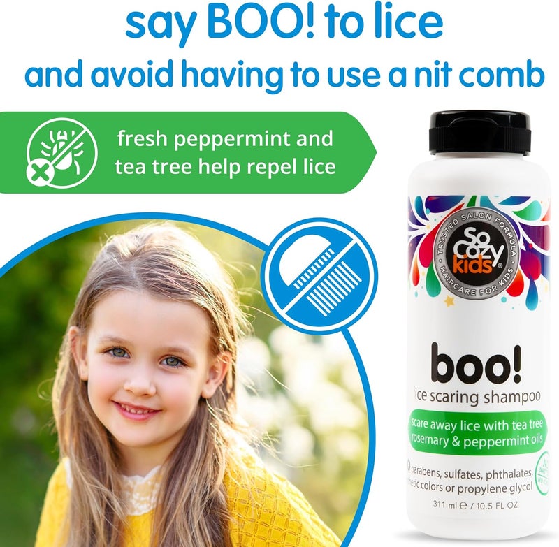 SoCozy Boo! Lice Scaring Shampoo For Kids Hair, Effective Lice Treatment (10.5 Fl Oz) - Image 5